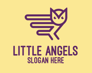 Cute Purple Owl Logo