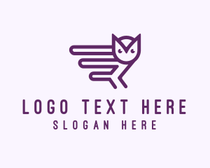 Cute Purple Owl logo