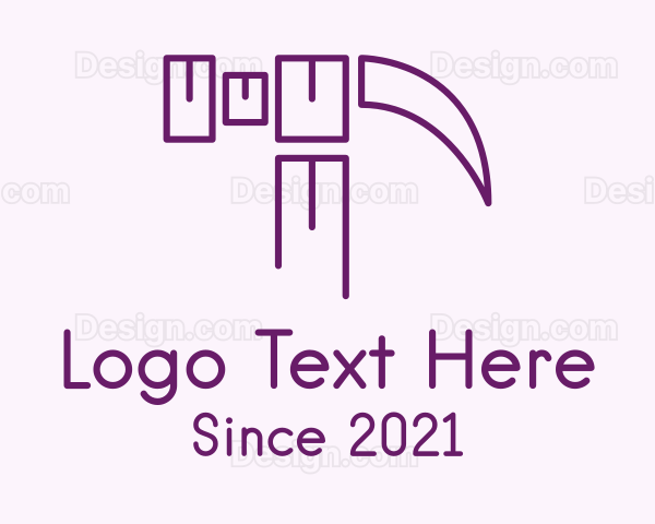 Outline Purple Hammer Logo