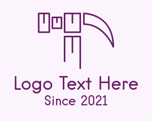 Outline Purple Hammer  logo