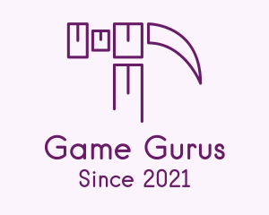 Outline Purple Hammer  logo