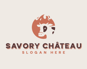 Barbecue Cow Steakhouse logo design