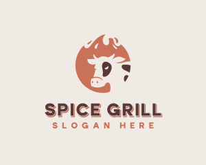 Barbecue Cow Steakhouse logo design