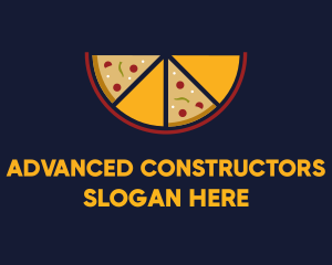 Pepperoni Pizza Slices logo design