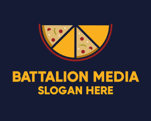 Pepperoni Pizza Slices logo design