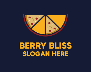 Pepperoni Pizza Slices logo design