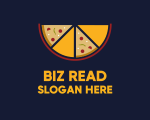 Pepperoni Pizza Slices logo design