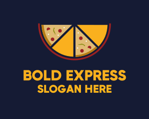 Pepperoni Pizza Slices logo design