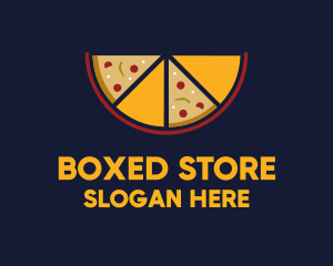 Pepperoni Pizza Slices logo design