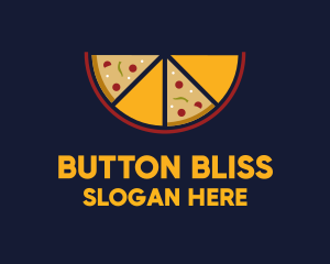 Pepperoni Pizza Slices logo design