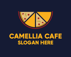 Pepperoni Pizza Slices logo design