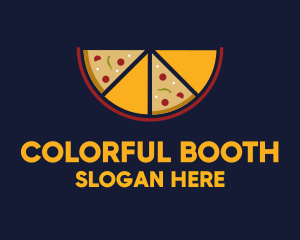 Pepperoni Pizza Slices logo design