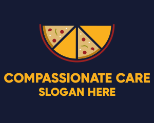 Pepperoni Pizza Slices logo design