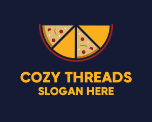 Pepperoni Pizza Slices logo design