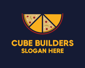 Pepperoni Pizza Slices logo design