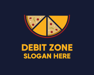 Pepperoni Pizza Slices logo design