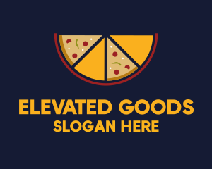 Pepperoni Pizza Slices logo design