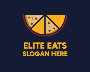 Pepperoni Pizza Slices logo design