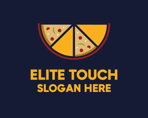 Pepperoni Pizza Slices logo design