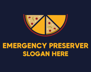 Pepperoni Pizza Slices logo design