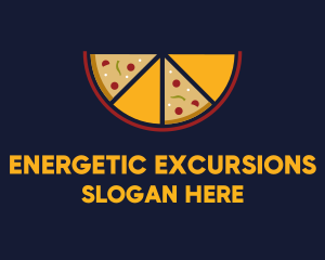 Pepperoni Pizza Slices logo design