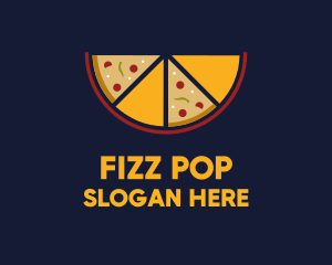 Pepperoni Pizza Slices logo design