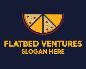 Pepperoni Pizza Slices logo design