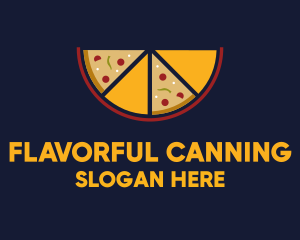 Pepperoni Pizza Slices logo design