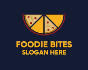 Pepperoni Pizza Slices logo design