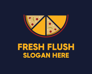 Pepperoni Pizza Slices logo design