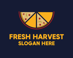 Pepperoni Pizza Slices logo design