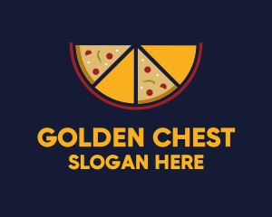 Pepperoni Pizza Slices logo design