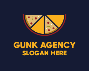 Pepperoni Pizza Slices logo design