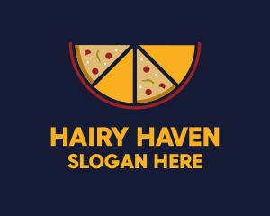 Pepperoni Pizza Slices logo design