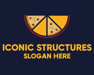 Pepperoni Pizza Slices logo design