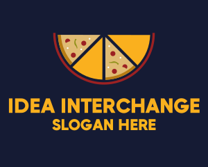 Pepperoni Pizza Slices logo design