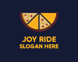 Pepperoni Pizza Slices logo design