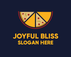 Pepperoni Pizza Slices logo design