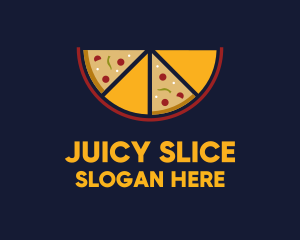 Pepperoni Pizza Slices logo design