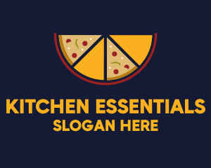 Pepperoni Pizza Slices logo design