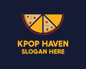 Pepperoni Pizza Slices logo design