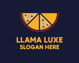 Pepperoni Pizza Slices logo design