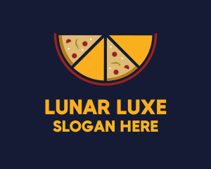 Pepperoni Pizza Slices logo design