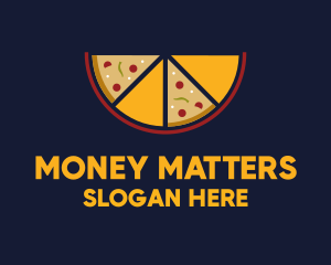 Pepperoni Pizza Slices logo design