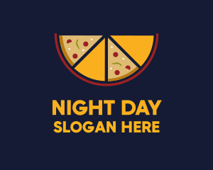 Pepperoni Pizza Slices logo design