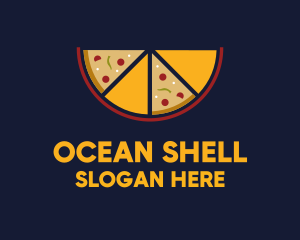 Pepperoni Pizza Slices logo design