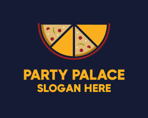 Pepperoni Pizza Slices logo design