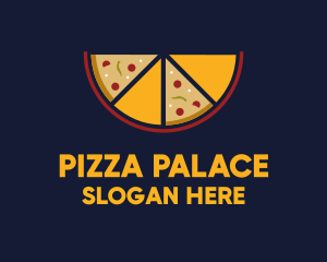 Pepperoni Pizza Slices logo design