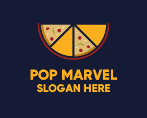 Pepperoni Pizza Slices logo design