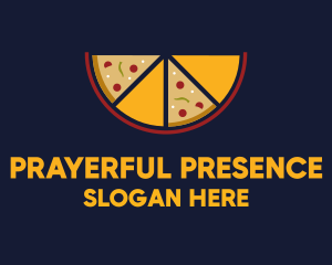 Pepperoni Pizza Slices logo design